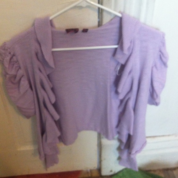 Purple cropped sweater