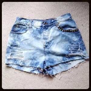 🚫Sold!🚫High Waisted Destroyed and Studded Shorts