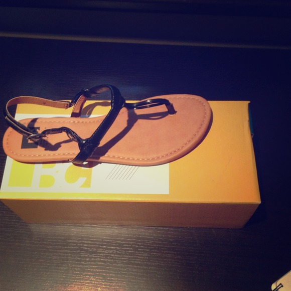 End of Summer Sale! BC Footwear Black Sandals Sz 9