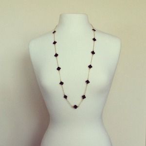 black and gold clover necklace