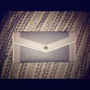 Michael Kors Leather Grey Colorblock Wallet