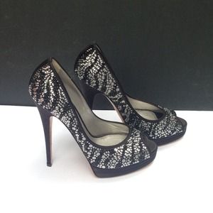 Casadei peep toe heels