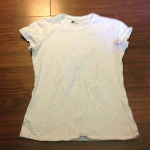 White stretchy tee
