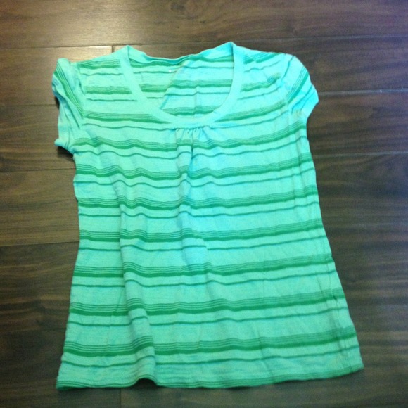 Striped green tee