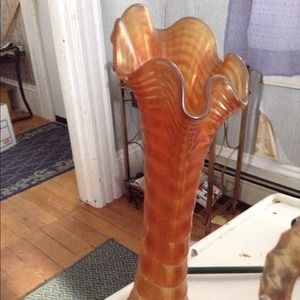 Carnival glass vase