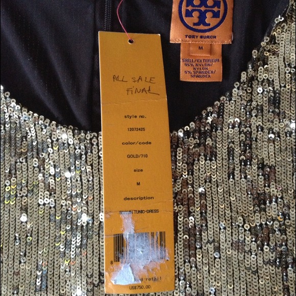 🚫SOLD ON EBAY🚫🎉HP 11/28🎉Tory Burch Gold Dress - Picture 2 of 3