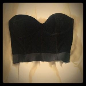 Velvet bustier