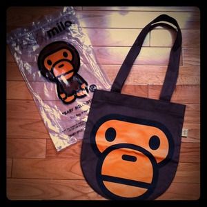 Used BAPE Bathing Ape Baby Milo Canvas Tote