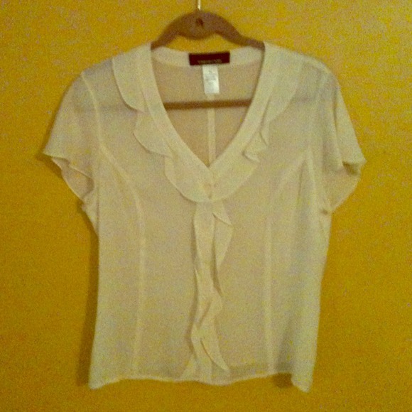 SOLD Cream Silk Jones New York Blouse