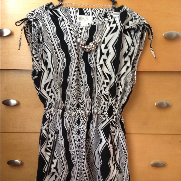 Black and White Tribal print dress
