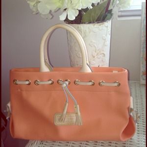 Dooney & Bourke  bag, statement earrings ,dress