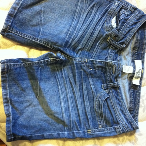 Jean shorts.