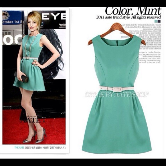 Mint skater dress