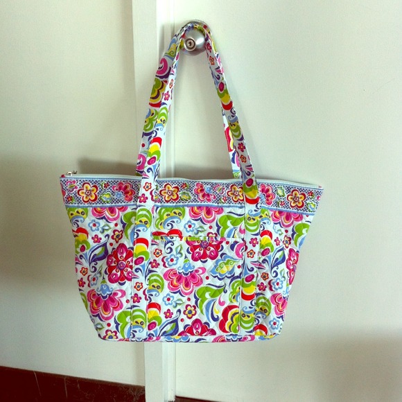 Colorful Matching Handbag and Clutch