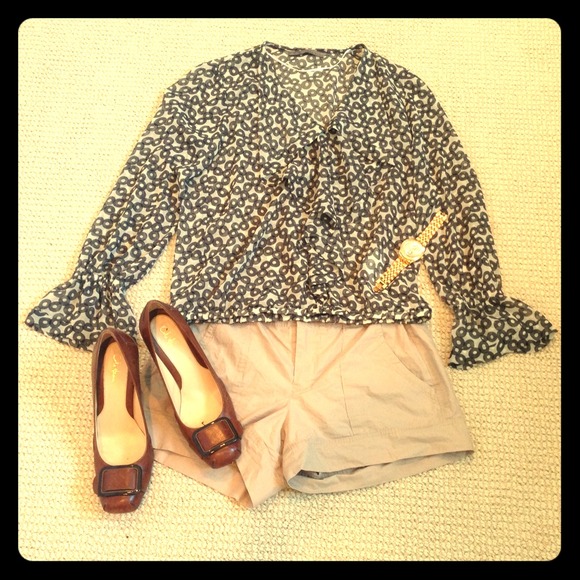 Sheer patterned Zara blouse