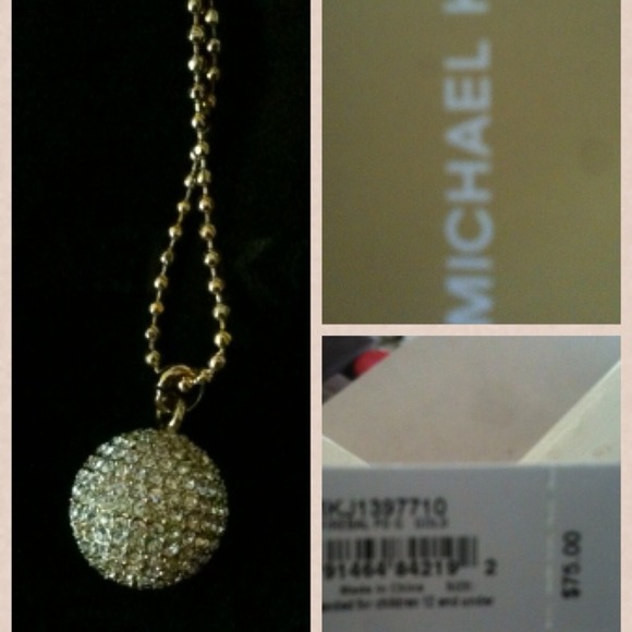 ⬇reduced!!Gold Michael kors pave pendant necklace