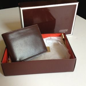 Coach Water Buffalo Double Billfold Men's wallet