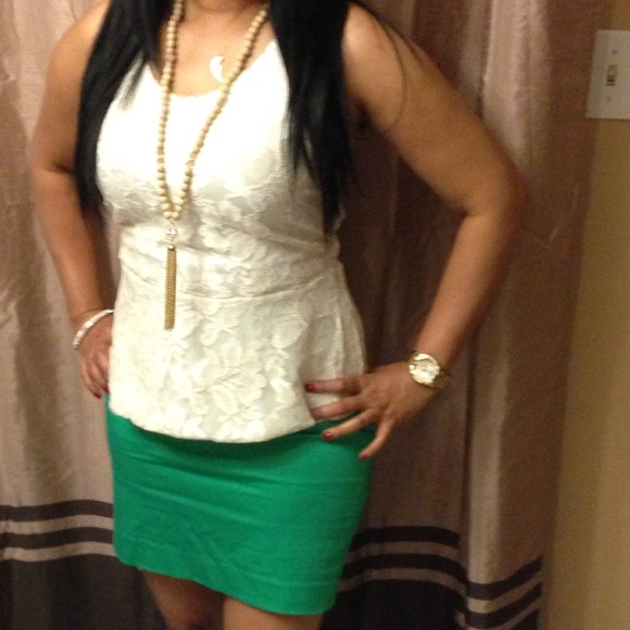 Express lace peplum top, worn once!!!