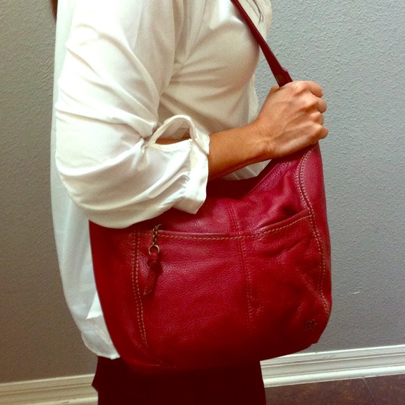 The Sak Red leather Bucket handbag