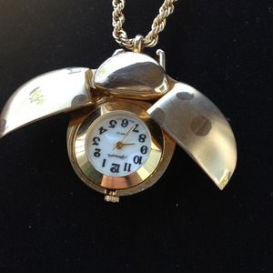 Ladybug pendant watch