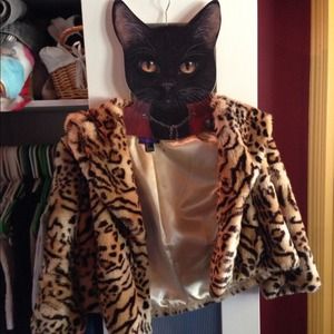 Cheetah leopard furry jacket