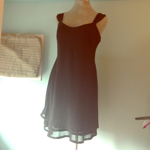 Black dress with beaded detail
