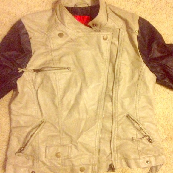 Multi colored leather jacket