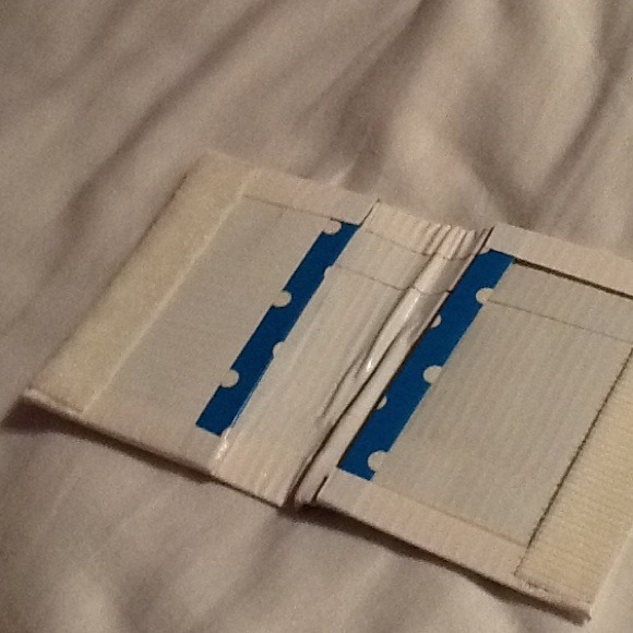 Blue and white polka dot duck tape wallet - Picture 2 of 2
