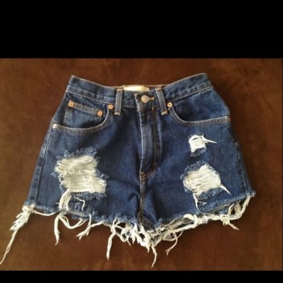 High waist cutoff shorts size 2/4