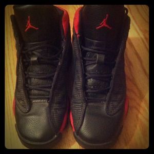 Authentic Air Jordan's 13 black and red