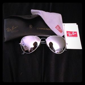 Ray Ban chrome aviators in good conditionRESERVED!