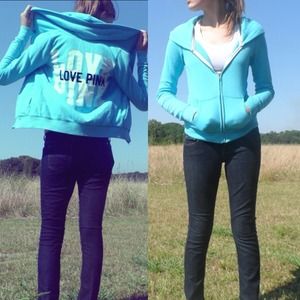 Baby blue VS love pink jacket!