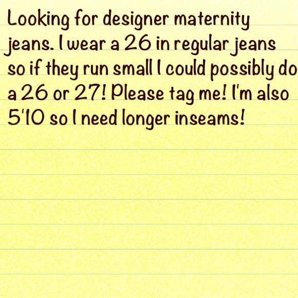ISO Maternity jeans