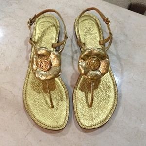 Gold Tory burch sandals