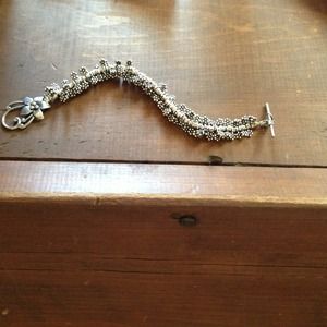Silver artisan bracelet
