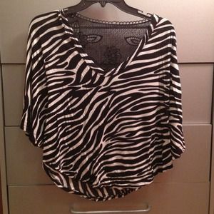Zebra butterfly shirt