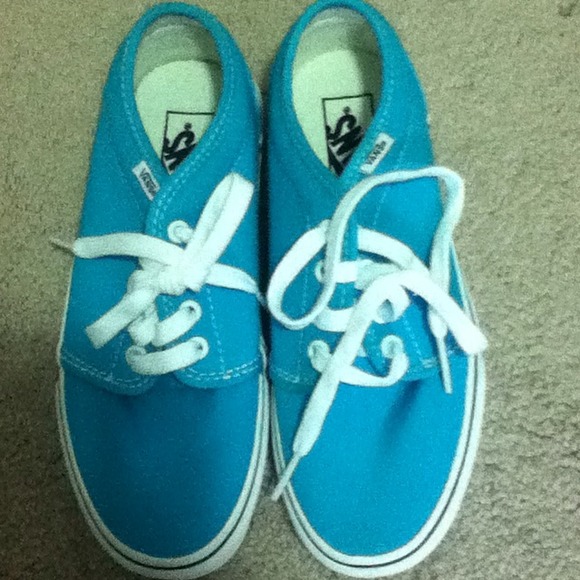 Turquoise Vans BRAND NEW size 7.5