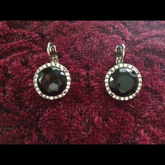 White House Black Market black stone earrings