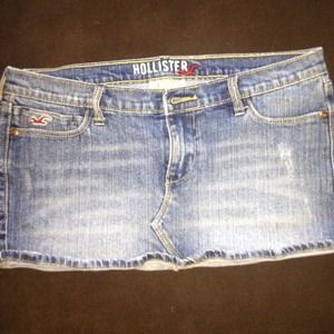 Hollister jean mini skirt size 3
