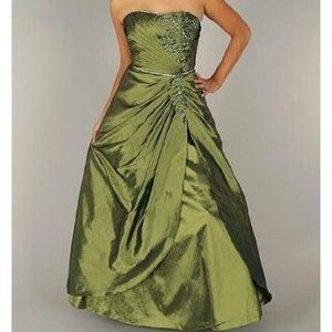 Olive Green Formal Dress
