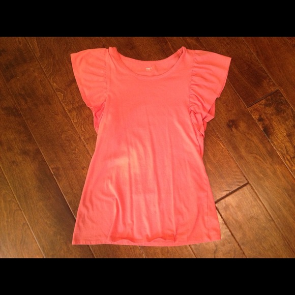 Bright coral SS top