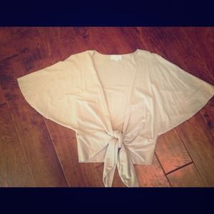 Beige colored shrug
