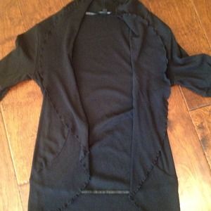 Black ruffle cardigan