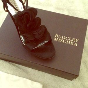 Black Badgley Mischka platform heels