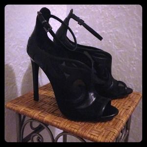 B Brian Atwood Peep Toe Booties