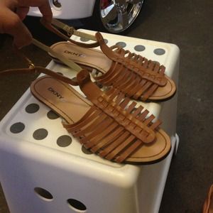 Reserved @calimami818 DKNY leather sandals