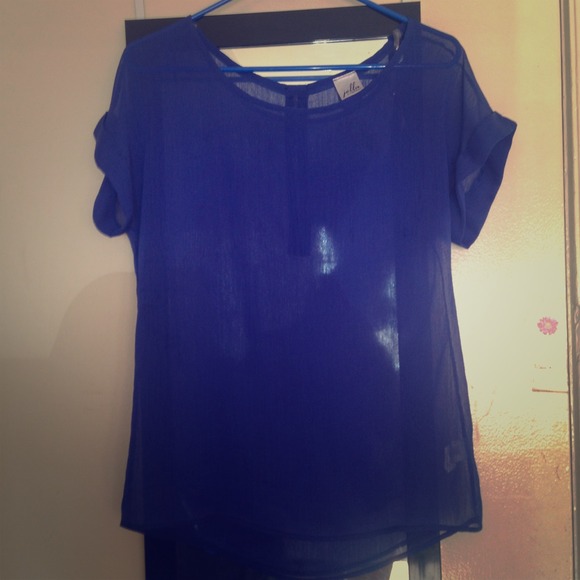 🚫❗SOLD❗🚫Sheer Electric Blue Top.