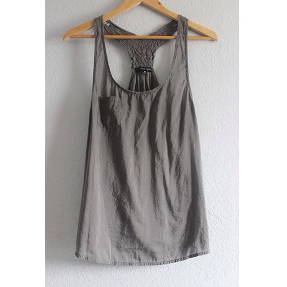 Lace/crochet detail tank top