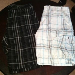 Two pair of men's shorts.