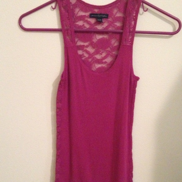 Traded!!'''' American eagle magenta lace back tank